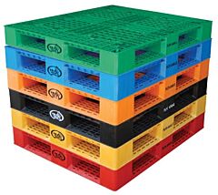 Vestil Plpb-4840 High Density Polyethylene Solid Top Rackable Pallet/Skid 39-1/8" X 46-7/8" X 6" 8,800 Lb. Floor Capacity, Black
