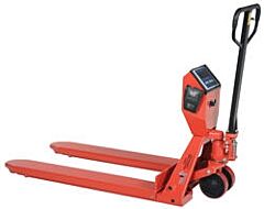 Vestil Pm-2748-Scl-Lp-Pt Steel Low Profile Pallet Truck With Scale And Printer 66" X 28" X 48" 5000 Lb. Capacity, Red