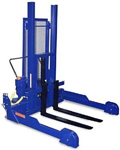 Vestil Pmps-60-Ac Steel Pallet Master/Server Stacker 115 Volt Ac Powered 60" Raised Height 4,000 Lb. Capacity, Blue