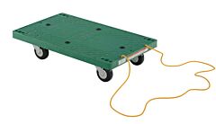 Vestil Pos-1830-Rope Polyethylene Dolly With Pull Rope 30" X 18" X 6-5/16" 500 Lb. Capacity, Green