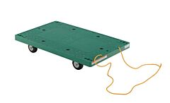 Vestil Pos-2133-Rope Polyethylene Dolly With Pull Rope 33-1/2" X 21" X 6-5/16" 500 Lb. Capacity, Green