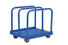 Vestil Prct-Hd Steel Heavy Duty Panel Cart With Poly On Steel Casters 36" X 30" X 34" 4000 Lb. Capacity, Blue