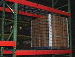 Vestil Prn-111-4 Nylon Pallet Rack Netting 1 Net 111" X 3/16" X 48" 2500 Lb. Holding Capacity, Black