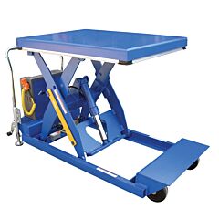 Vestil Pst-5-47 Steel Heavy Duty Portable Scissor Lift Table 47" 5000 Lb. Capacity, Blue