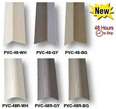 Vestil Pvc-48-Gy Pvc Plastic Corner Guard 2" X 2" X 48" 90 Degree Gray
