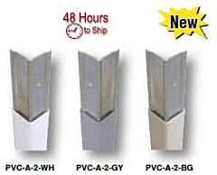 Vestil Pvc-A-2-Bg Pvc Plastic Corner Protector With Aluminum Insert 2" X 2" X 48" 90 Degree Beige