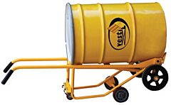 Vestil Rdbt-Ss Steel Drum Truck Cradle With Semi-Steel Wheels 20-1/16" X 23-11/16" X 60-5/8" 1000 Lb. Capacity, Yellow