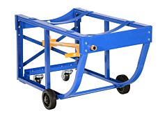 Vestil Rdc-60-5-Po Steel Economy Rotating Drum Cart With Polyolefin Wheels 31-3/4" X 19" X 21-1/2" 800 Lb. Capacity, Blue