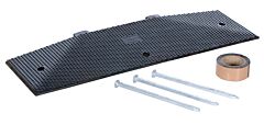 Vestil Rsh-120-Em-A Rubber Speed Hump Male End Cap Asphalt Hardware 11-3/16" X 35-1/4" X 1-7/8" 60000 Lb. Capacity, Black