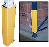 Vestil Rud-48 Steel Rack Guard With Rubber Bumper Insert 4-7/8" X 3-3/8" X 48", Yellow