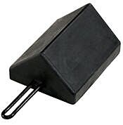 Vestil Rwc-10-Hdl Molded Rubber Wheel Chock With Handle 7-3/8" X 15-1/2" X 4-7/8", Black