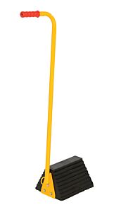 Vestil Rwc-8-Ergo Molded Rubber Wheel Chock With Handle 18-3/16" X 8" X 37-1/8", Black / Yellow