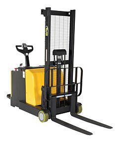 Vestil S-2Cb-62 Steel Counter Balanced Powered Lift 2" To 62" Raised Height 2,000 Lb. Capacity, Black / Yellow