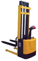 Vestil S-62-Fa Steel Fixed Fork Lift Stacker 62" Raised Height 2,000 Lb. Capacity, Black / Yellow