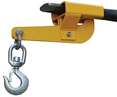 Vestil S-Fork-4-At Steel Hoist Single Auto Tension Swivel Hook 16 In X 6 In X 14-5/16 In 4,000 Lb. Capacity, Yellow