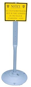 Vestil S-Stand Steel Sign Stand 17.38 X 17.38 X 48 Silver