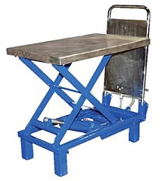 Vestil Sctab-400 Steel Scissor Lift Table Foot Pump 34-9/16" X 17-3/4" X 34-1/2" 400 Lb. Capacity, Blue