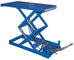 Vestil Sctab-800D Steel Scissor Lift Table Double Foot Pump 52-5/8" X 21-3/8" X 39-1/2" 800 Lb. Capacity, Blue