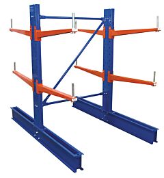 Vestil Sdu-C-6-36-Set Steel Standard Cantilever Double Upright 6 Ft. Height 36" Arm Use Length, Set 10,400 Lb. Capacity, Blue