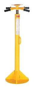 Vestil Sj-40 Steel Economy Stabilizing Jack With Flat Base 16-11/16" X 16-11/16" X 44" 5,000 Lb. Lifting Capacity, Yellow