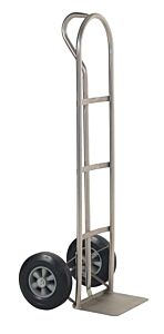 Vestil Spht-500-Ss-Hr Stainless Steel P-Handle Truck With Hard Rubber Wheels 500 Lb. Capacity, Silver