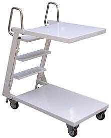 Vestil Sps2-2041-C Steel Cantilever Stock Picker Truck 41-3/8" X 20-1/2" X 40-7/8" 440 Lb. Capacity, White