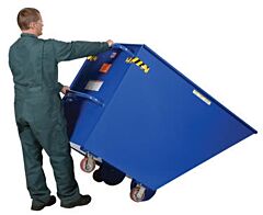 Vestil Sptt-15 Steel Portable Dump Truck 1-1/2 Cubic Yard 40 Cubic Yard 2,000 Lb. Capacity, Blue