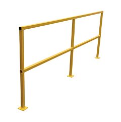 Vestil Sq-108 Steel Square Safety Handrail 110-1/2" X 4" X 42", Yellow