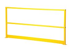 Vestil Sq-84-Tb Steel Safety Handrail With Toe Board 86-1/2" X 4" X 42", Yellow