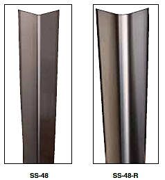 Vestil Ss-48R 304 Stainless Steel Round Corner Guard 48" X 3-1/2" X 3-1/2" Silver
