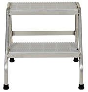 Vestil Ssa-2-Kd Aluminum 2 Step Knock Down Stand 500 Lb. Capacity, Silver