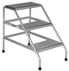 Vestil Ssa-3-Kd Aluminum 3 Step Knock Down Stand 500 Lb. Capacity, Silver