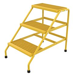 Vestil Ssa-3-Kd-Y Aluminum 3 Step Knock Down Stand 500 Lb. Capacity, Yellow