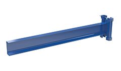 Vestil Ssal-48-Nl Steel Cantilever Straight Arm No Lip 48" Length, 1,000 Lb. Capacity, Blue