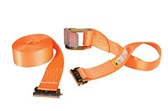 Vestil Strap-16-Ce Polyester Cam Cargo Strap With E-Clip 16 Ft. Working Length, 1,200 Lb. Working Load Orange
