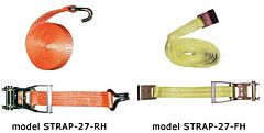 Vestil Strap-27-Rh Polyester Ratcheting Cargo Strap With Rod Hook 27 Ft. Working Length, 3,325 Lb. Working Load Yellow