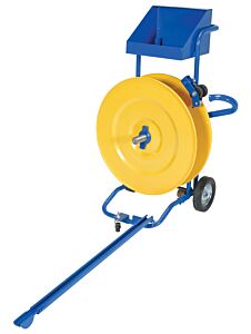 Vestil Strap-P2 Steel Manual Pallet Probe Strapping Cart Blue / Yellow