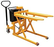 Vestil Tal-260-Dc Steel Tote-A-Load Dc Powered Fork Size 27" X 43" 2,200 Lb. Capacity, Yellow