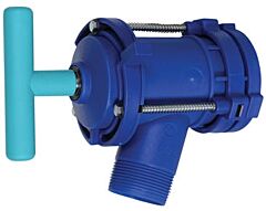 Vestil Tap-3 Fiberglass Reinforced Polypropylene Horizontal Drum Tap With 2" Bung Size Blue