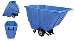 Vestil Tdt-100-Md-Yellow Plastic Medium Duty Tilt Truck 1 Cubic Yard 1250 Lb. Capacity, Yellow