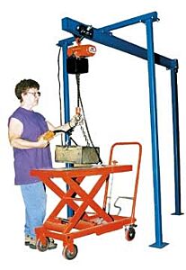 Vestil Tjib-20 Steel Travel Tri-Post Jib 2,000 Lb. Capacity, Blue