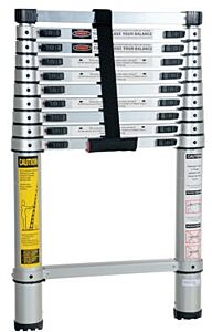 Vestil Tlad-12 Aluminum Telescopic Ladder 12 Ft. 225 Lb. Capacity Silver