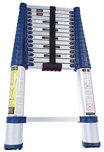 Vestil Tlad-15-1 Aluminum Telescopic Ladder 15 Ft. 250 Lb. Capacity Silver
