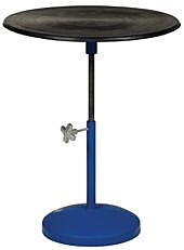 Vestil Tt-N-24-Ped Steel Turntable 24" Diameter Manual 21-32" Height Adjustment 300 Lb. Capacity, Blue
