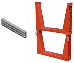 Vestil U-Rack-10 Portable Steel Storage U-Rack 10,000 Lb. Capacity, Per Set Orange