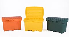Vestil Ubx-Y-W Plastic Utility Box With Rubber Wheels 31" X 48" X 38" 400 Lb. Capacity, Yellow