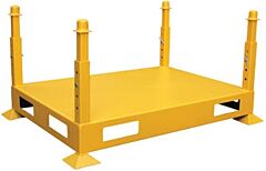Vestil V-1 Welded Steel Versa Rack Base With Non-Removable Post 4,000 Lb. Capacity, Yellow