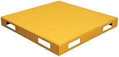 Vestil V-4 Welded Steel Versa Rack Base (No Post Or Socket) 8" X 2-1/2" Fork Pockets 4,000 Lb. Capacity, Yellow