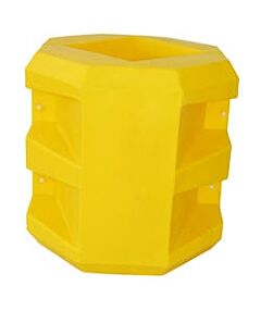 Vestil Vb-8 Uv Protected Polyethylene Column Protector 8" Square 7,000 Lb. Capacity, Yellow