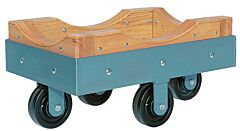 Vestil Vhdd-2436-P Hardwood/Steel Dolly With Phenolic Wheels 24" X 36" 4,000 Lb. Capacity, Platinum Gray
